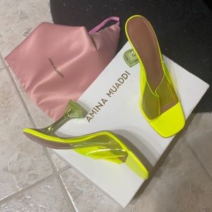 Neon yellow/green transparent sexy heels!